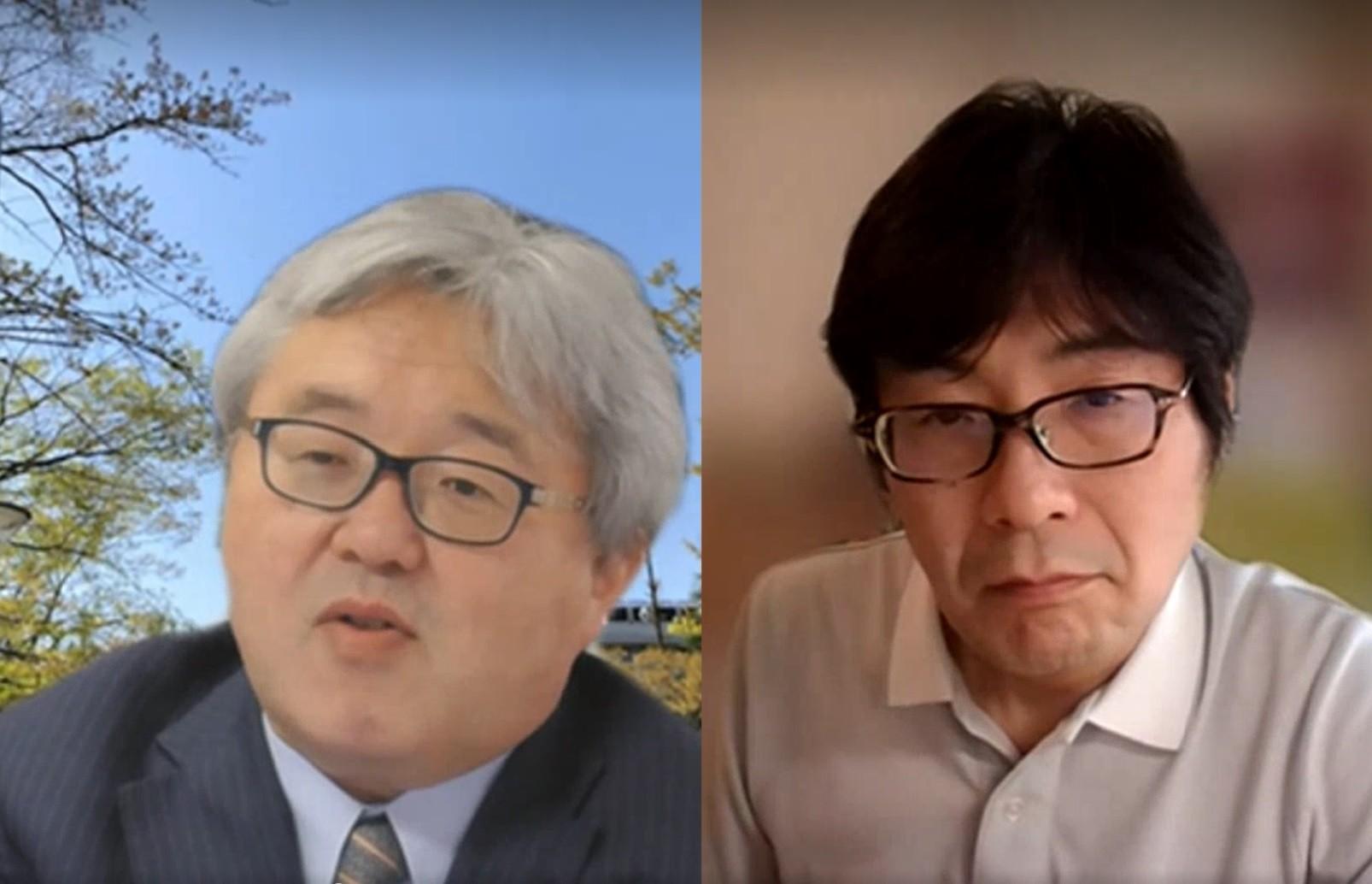 取材に応じる堀田教授